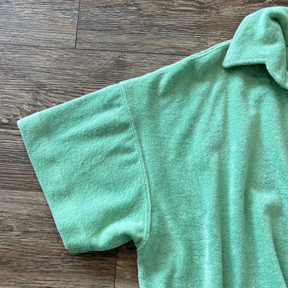 Daily Drills Terry Tee Cropped Verde Green Mint Women's Size Medium - Picture 6 of 11